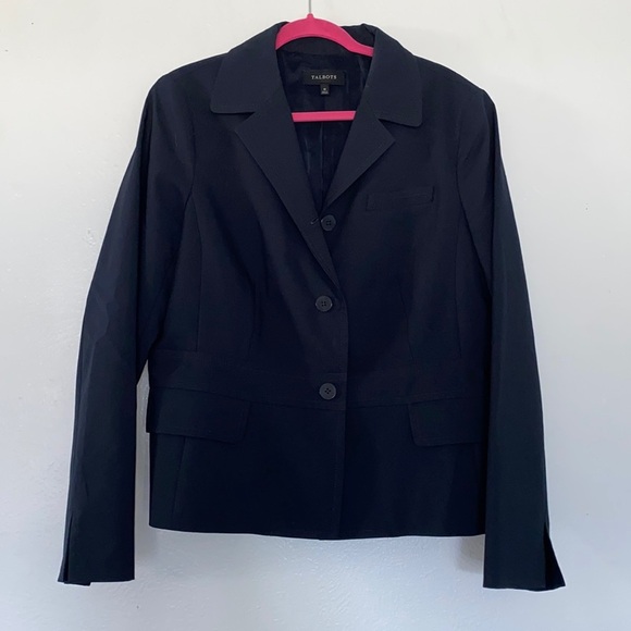 Talbots Navy Jacket Blazer - Picture 1 of 8